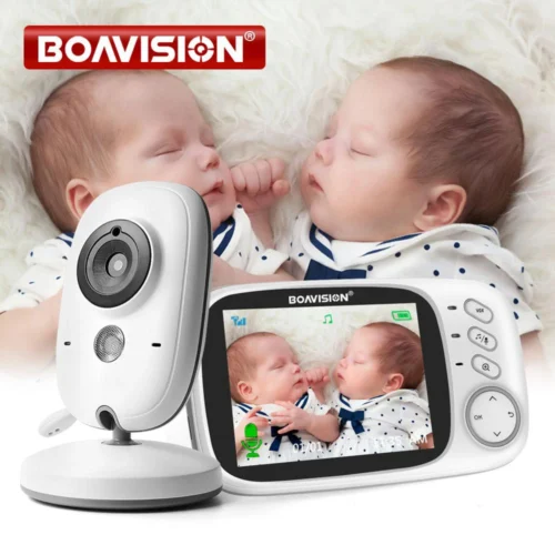 Monitor de bebê com vídeo VB603 2.4G sem fio com LCD de 3,2 polegadas Áudio bidirecional Conversa Visão noturna Câmera de segurança de vigilância Babá