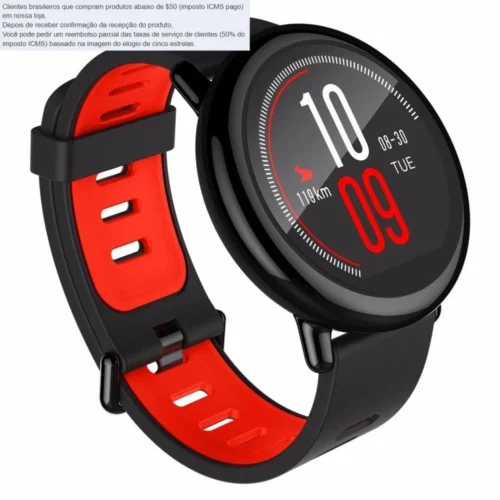 Relógio Inteligente Masculino Amazfit Pace Original, Firmware Global com Idioma Inglês, Bluetooth, GPS, 95 Novos Relógios