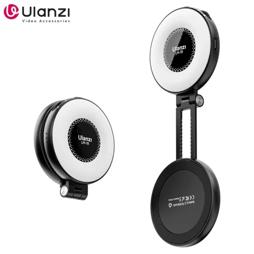Luz portátil Ulanzi LM19 MagSafe para selfies, compatível com iPhone 16, 15, 14, 13, 12 Pro Max. Ideal para selfies, vídeos e vlogs.