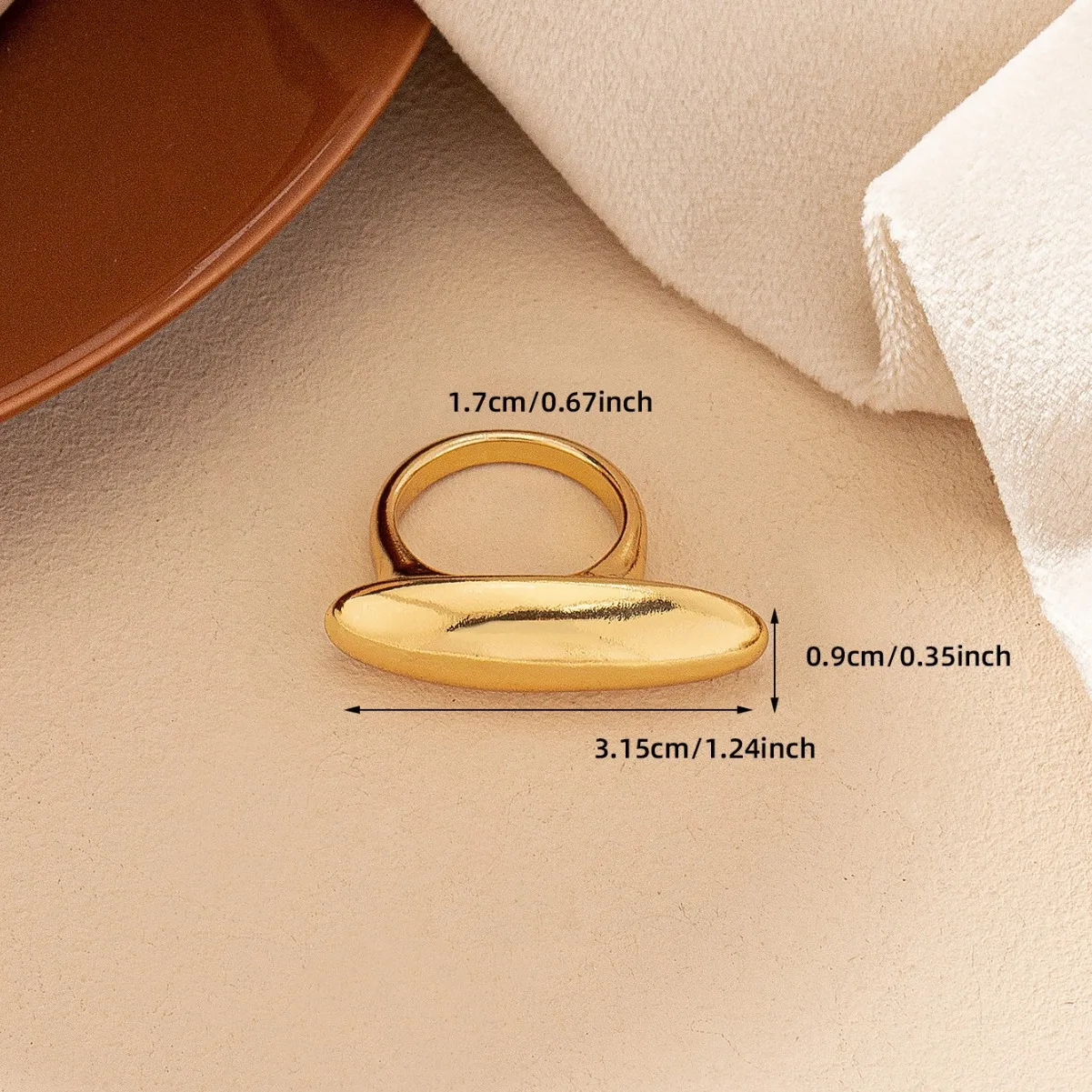 Anéis curvos irregulares únicos para mulheres, anéis de dedos vintage, cor dourada fosca, jóias ajustáveis, festa punk, casamento, 2024 - Imagem 2