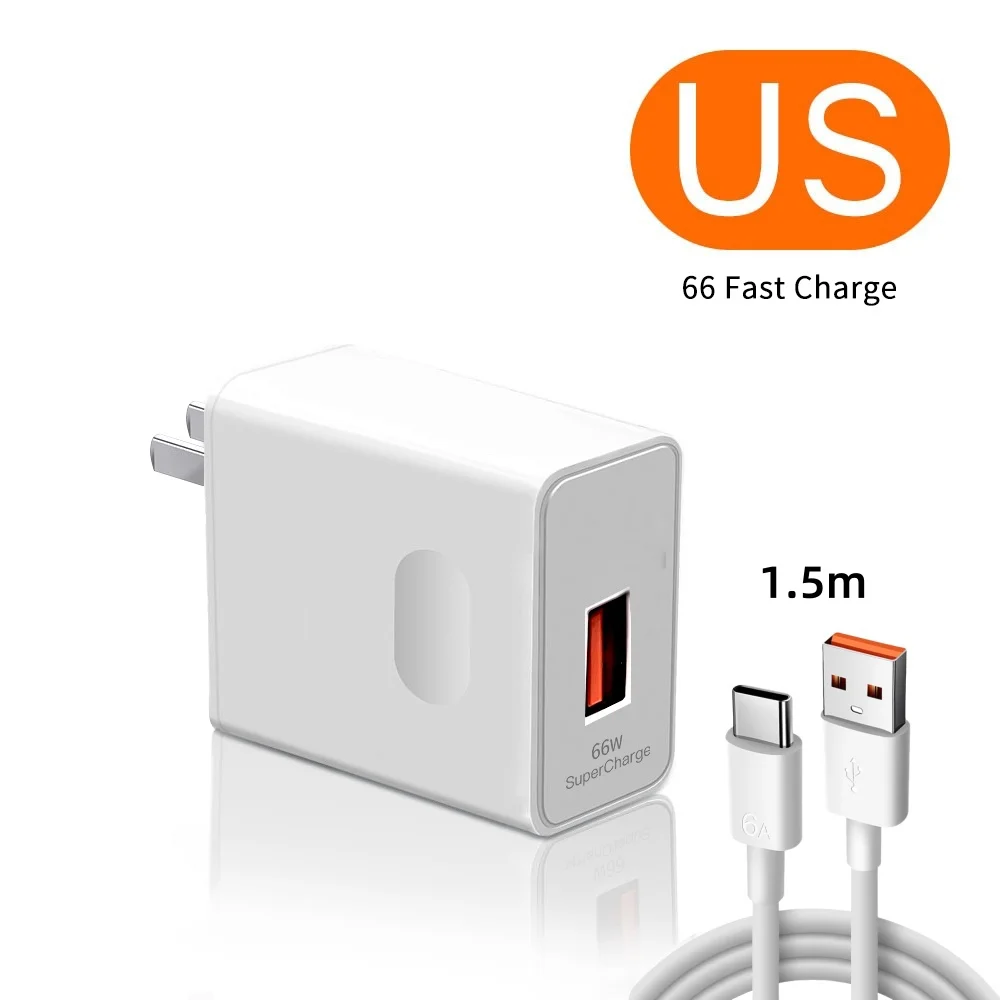 6a 66w carregador super rápido tipo c cabo para huawei companheiro 40 50 60 p50 p60 nova 8 9 10 honra 50 70 90 100 200 lite x7 x8 x9 magia 5 - Imagem 9