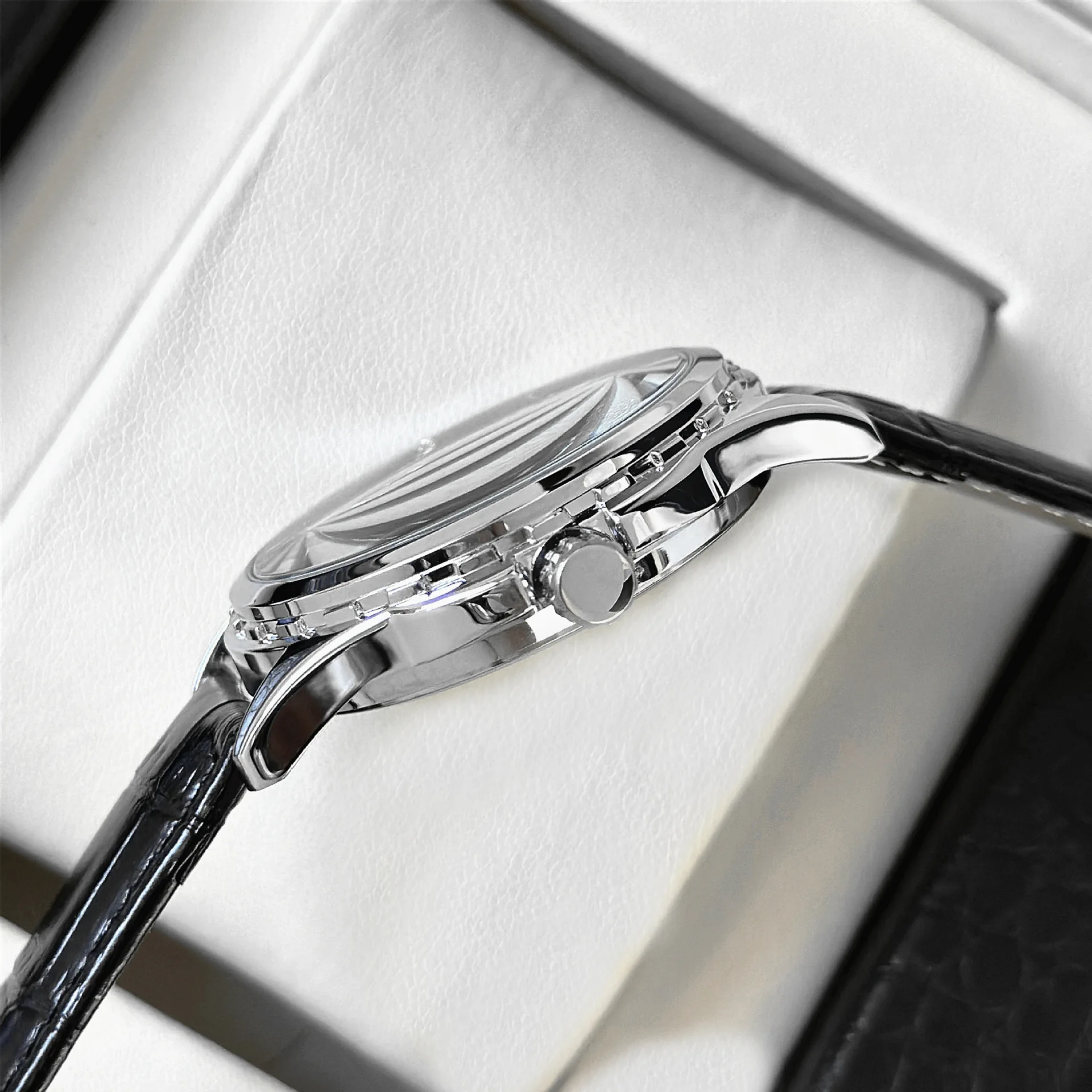 Relógio de pulso masculino casual CQ337 com movimento contínuo, calendário à prova d'água, relógio de quartzo, relógio moderno para presentear. - Imagem 2