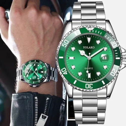 Relógio de moda casual montre homme negócios masculino relógio de quartzo calendário água verde wok fantasma esporte masculino relógio de pulso
