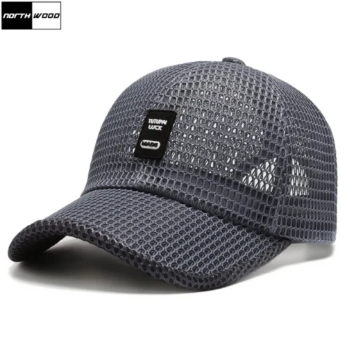 [NORTHWOOD] Boné de beisebol de malha masculina respirável bonés de verão chapéu de pai chapéus de pesca ao ar livre osso gorras snapback boné de caminhoneiro
