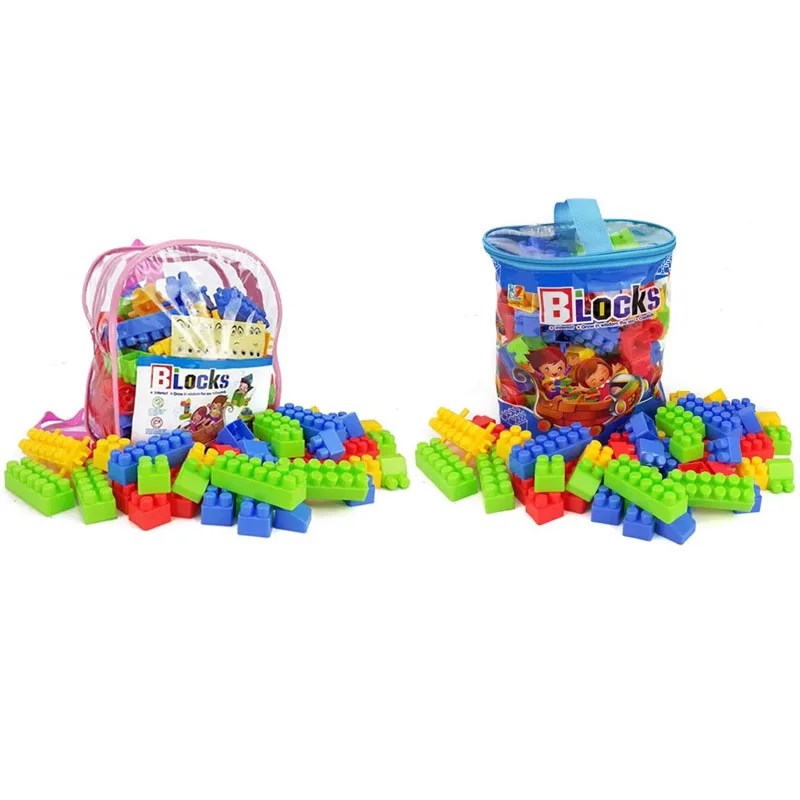 100/130 peças de brinquedos de empilhamento montados para crianças, grandes partículas de blocos de construção, brinquedos educativos para educação infantil - Imagem 5