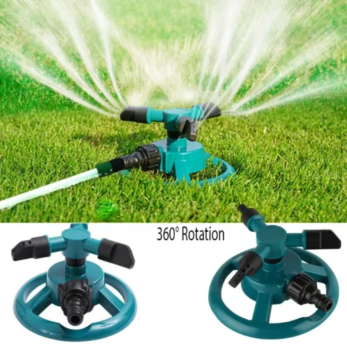 Spray de água rotativo automático, bocal aspersão, 360 graus, jardim, gramado, rega, irrigação suprimentos