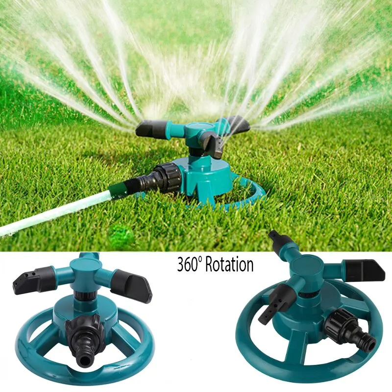 Spray de água rotativo automático, bocal aspersão, 360 graus, jardim, gramado, rega, irrigação suprimentos