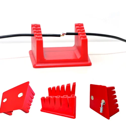 Suporte de fio de solda abs, suporte de braçadeira de cabo para banco de soldagem de fio 30awg-12awg com 5 engrenagens