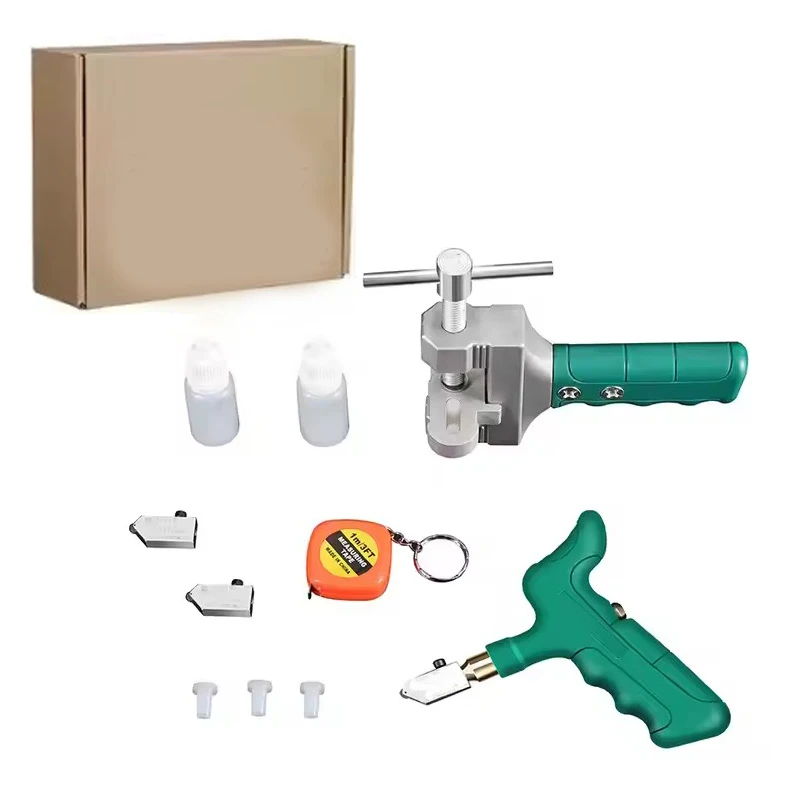 Conjunto de cortador de vidro manual portátil abridor de telha para ferramentas de corte de vidro/telha cortador de vidro multi-função conjunto de corte de vidro - Imagem 9