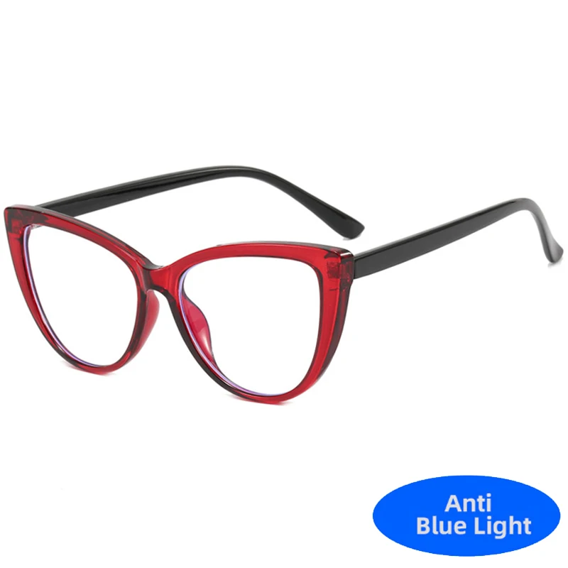 Retro óculos de olho de gato das mulheres dos homens na moda design de marca de luxo óculos ópticos anti-luz azul computador proteção para os olhos - Imagem 10