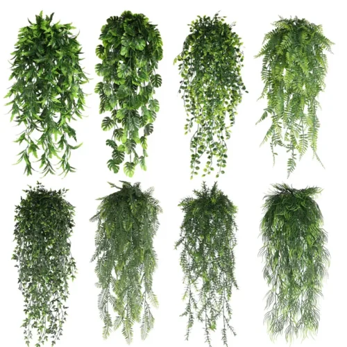 Persian Fern Leaves Vines, Planta Artificial Pendurada, Folha De Plástico, Grama, Festa De Casamento, Parede, Varanda, Decoração De Quarto De Casa, 90cm