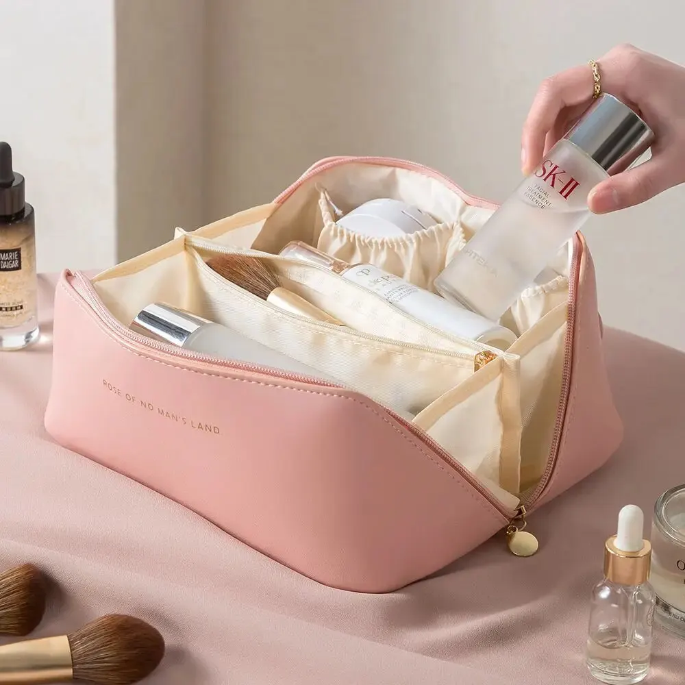 Organizador de maquiagem feminino kit de higiene pessoal saco compõem caso bolsa de armazenamento luxo senhora caixa, saco de cosméticos, saco organizador para viagem zip - Imagem 10