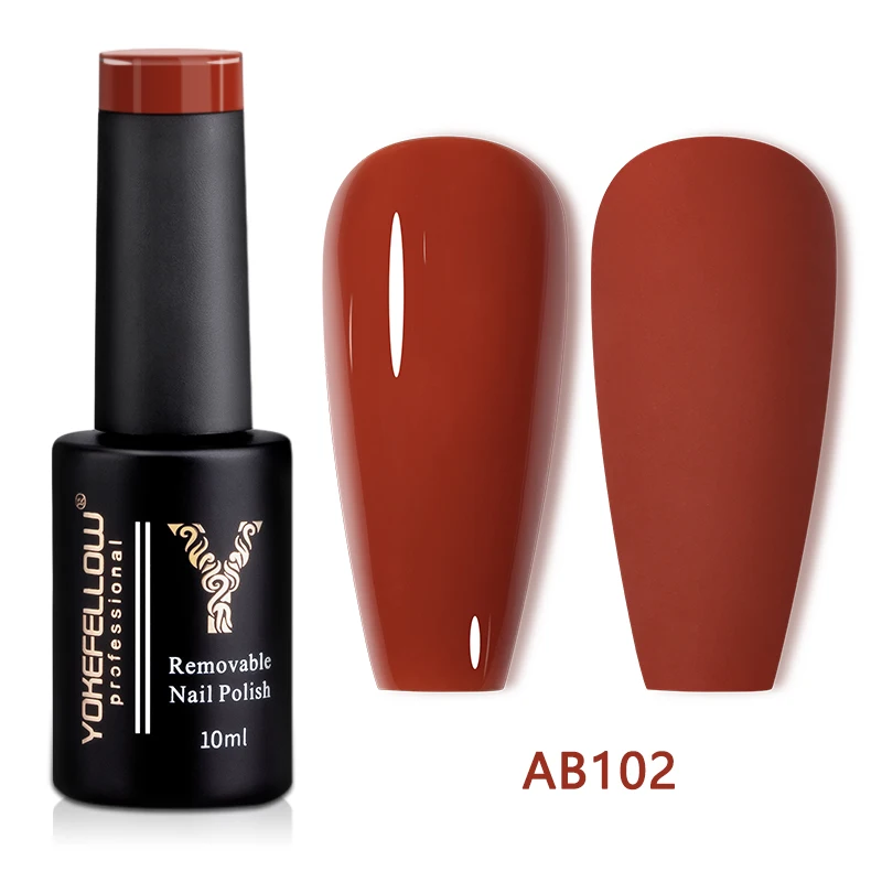 Yokefellow gel unha polonês 10ml vermelho marrom gel polonês embeber fora uv led gel verniz 122 cores arte do prego manicure presentes para mulher - Imagem 115