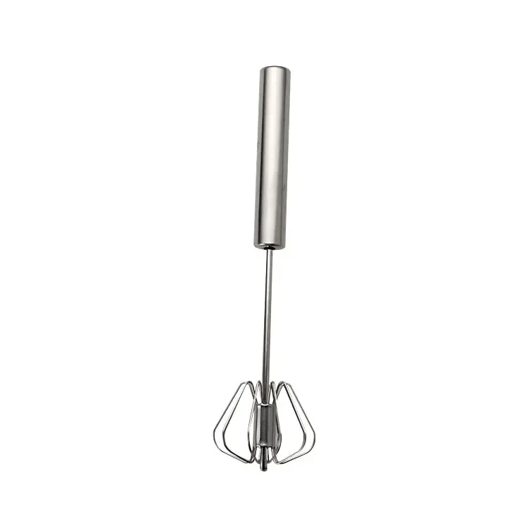 Whisk rotativo semiautomático, Whisk de aço inoxidável, Creamer com alça de vaso de madeira de faia, Kitchen Hand Mixer, G041 - Imagem 9