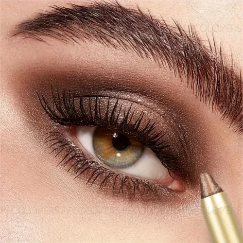 Sombra para olhos multicolorida à prova d'água] 1 unidade de sombra em bastão cintilante - Acabamento cintilante, à prova d'água, várias opções de cores