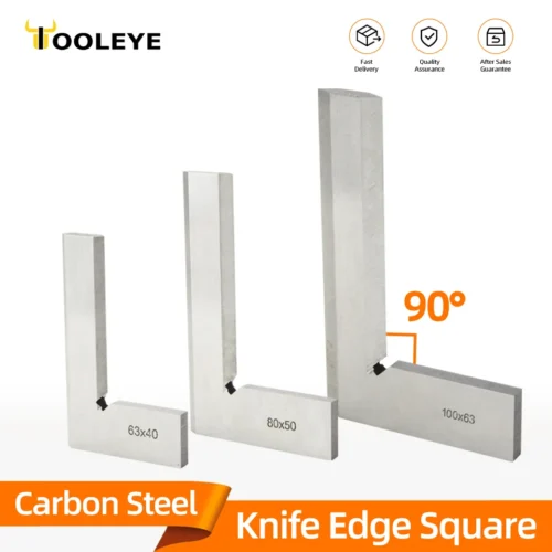 Régua quadrada com borda de faca de 90 graus, para marceneiro, metal, carpintaria e marcenaria, conjunto de ferramentas, medição de quadrados, tentar régua de ângulo quadrado