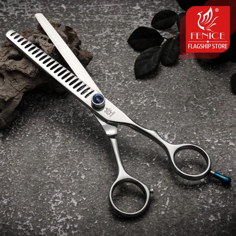 Tesoura profissional Fenice para cuidados com animais de estimação, pedaços de tesoura para beleza de cães, Cães Itens desbaste, 7,0 7,5 8,0" - Imagem 5