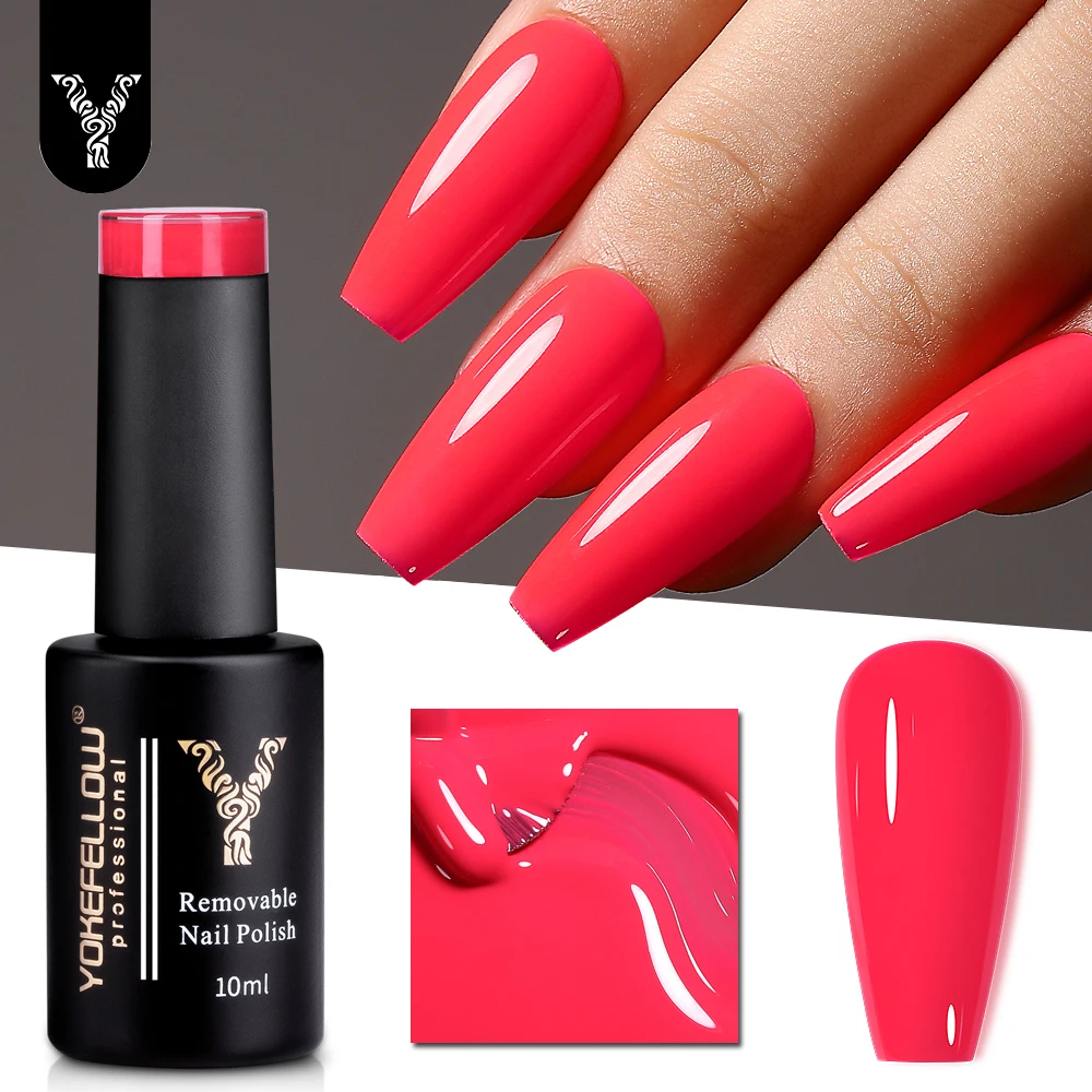 Yokefellow gel unha polonês 10ml vermelho marrom gel polonês embeber fora uv led gel verniz 122 cores arte do prego manicure presentes para mulher - Imagem 34