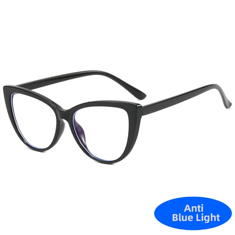 Retro óculos de olho de gato das mulheres dos homens na moda design de marca de luxo óculos ópticos anti-luz azul computador proteção para os olhos - Imagem 8