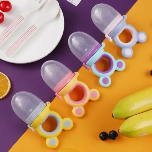 Silicone Fresh Food Nibbler para bebês, Alimentação de frutas, Suprimentos infantis seguros, Chupeta de mamilo, Garrafas para crianças menino e menina
