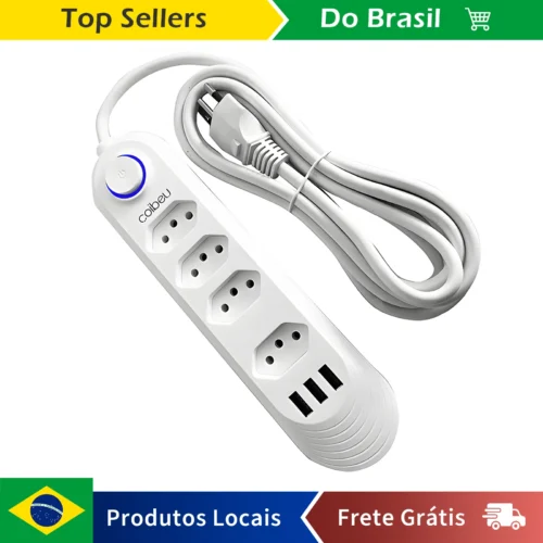 tomada usb,2m,tomada,filtro de linha,plug,extensão tomada,extensao de tomada elétrica,torre de tomadas retrátil padrão brasil
