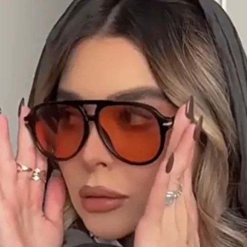 Tendências grande quadro oval piloto óculos de sol feminino moda luxo designer óculos de sol dos homens ao ar livre condução tons senhoras lentes uv400