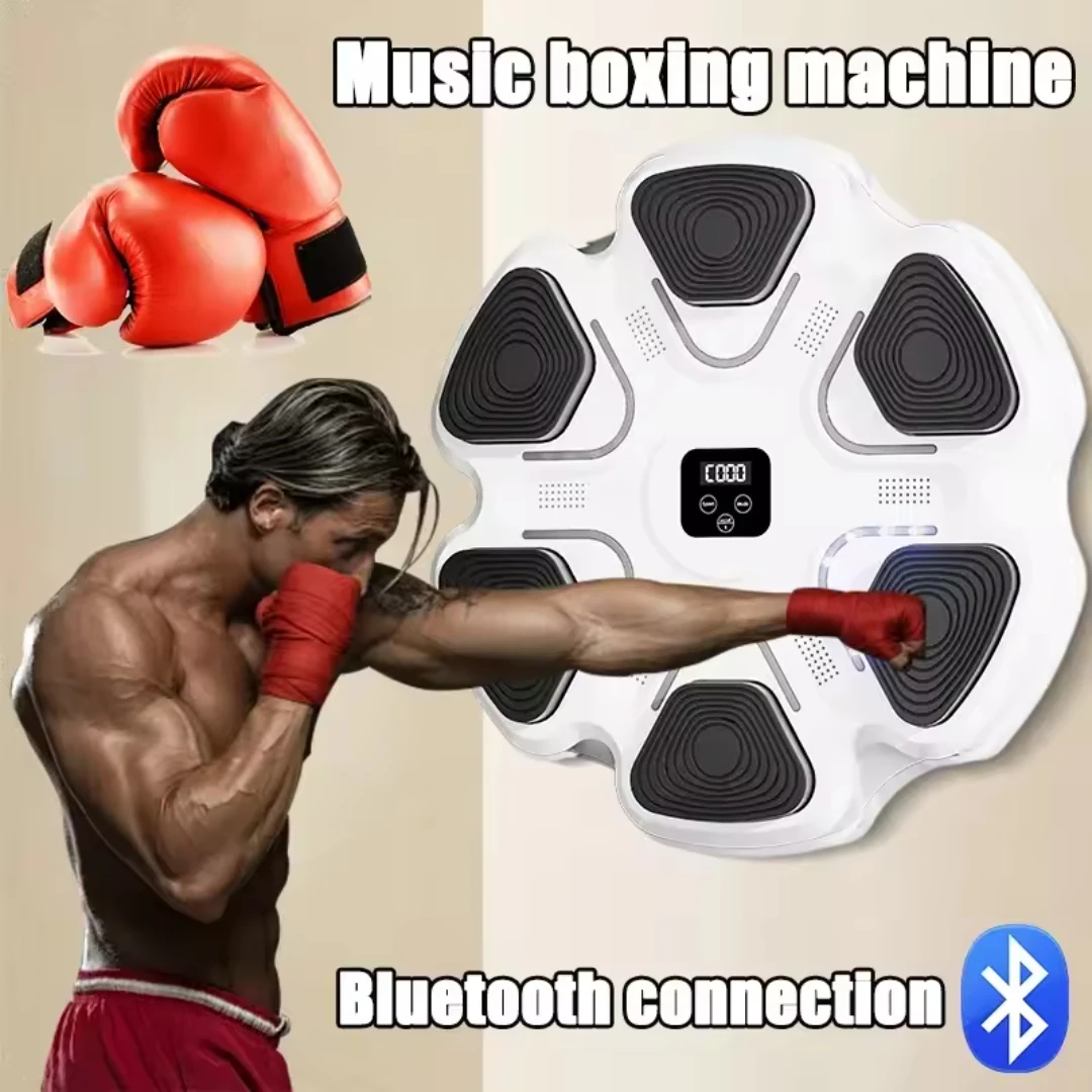 Nova máquina de boxe de música inteligente adulto/crianças esportes fitness boxe trainer exercício em casa treinamento resposta boxe alvo parede