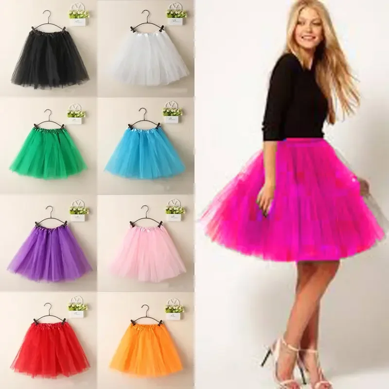 Mulheres verão vintage tule saia adulto fantasia ballet dancewear festa traje vestido de baile mini saia - Imagem 2