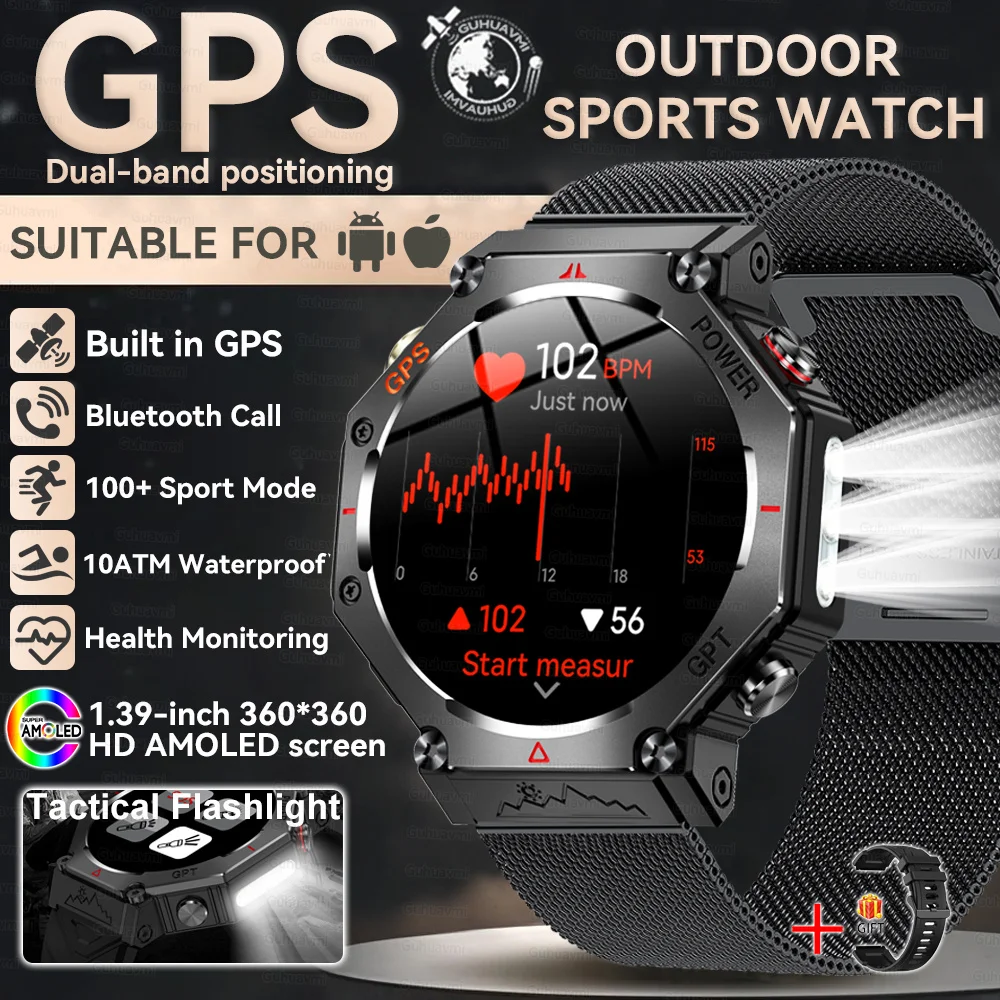 Novo Smartwatch T-Rex 3 Ultra GPS Masculino 2025, Resistente à Água 10ATM IP68, com Bússola GNSS de Banda Dupla Integrada, Estilo Militar Esportivo. - Imagem 20