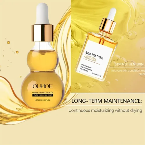 Óleo de essência firmador de mel nutre ilumina essência desbota linhas finas ilumina equilibra óleo de água e suaviza os poros