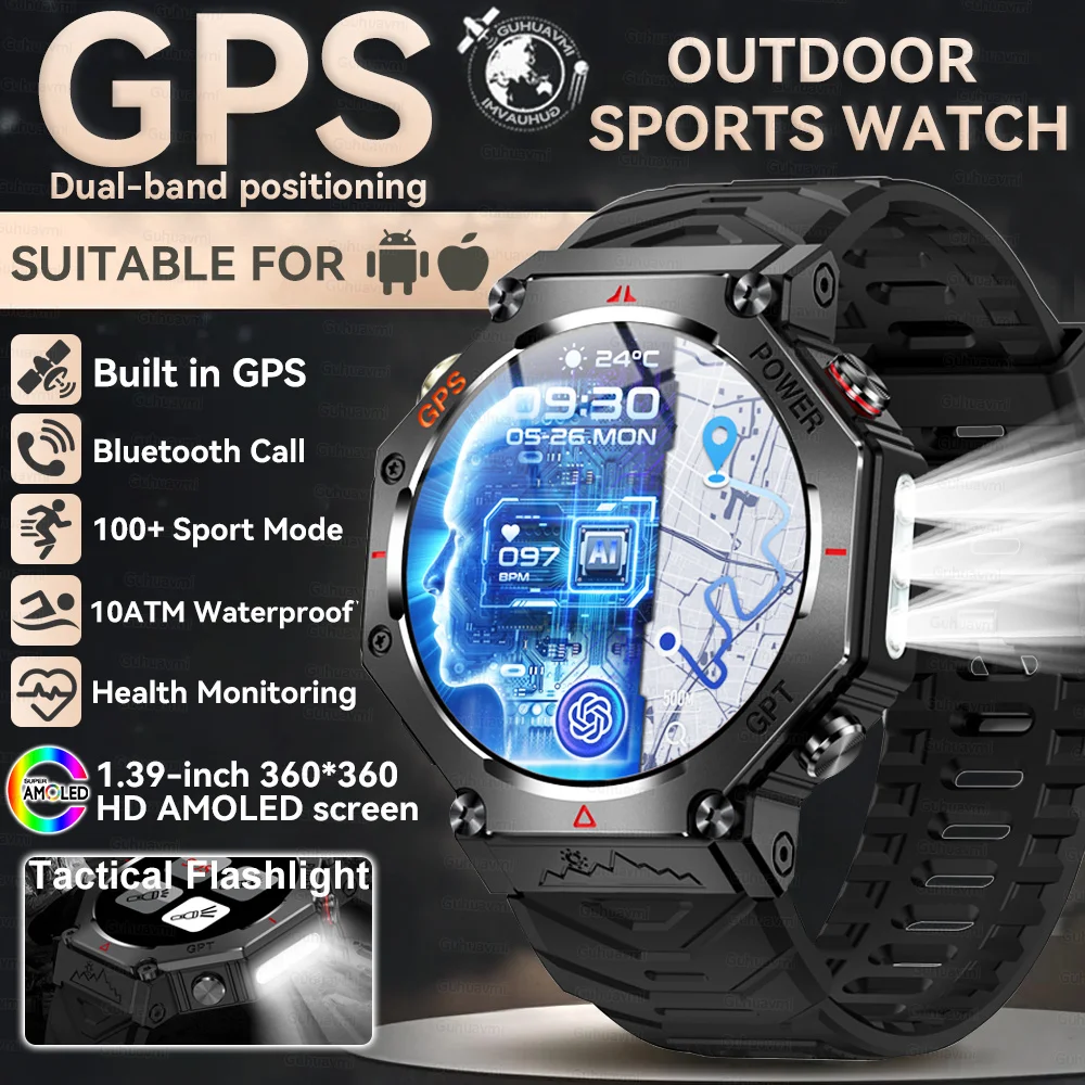 Novo Smartwatch T-Rex 3 Ultra GPS Masculino 2025, Resistente à Água 10ATM IP68, com Bússola GNSS de Banda Dupla Integrada, Estilo Militar Esportivo. - Imagem 19