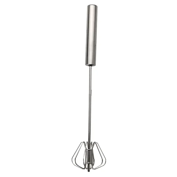 Whisk rotativo semiautomático, Whisk de aço inoxidável, Creamer com alça de vaso de madeira de faia, Kitchen Hand Mixer, G041 - Imagem 8