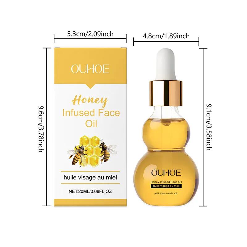 Óleo de essência firmador de mel nutre ilumina essência desbota linhas finas ilumina equilibra óleo de água e suaviza os poros - Imagem 7