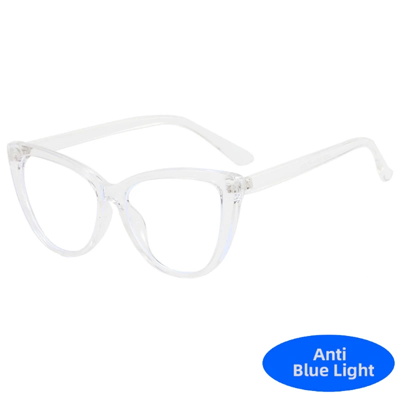 Retro óculos de olho de gato das mulheres dos homens na moda design de marca de luxo óculos ópticos anti-luz azul computador proteção para os olhos - Imagem 13