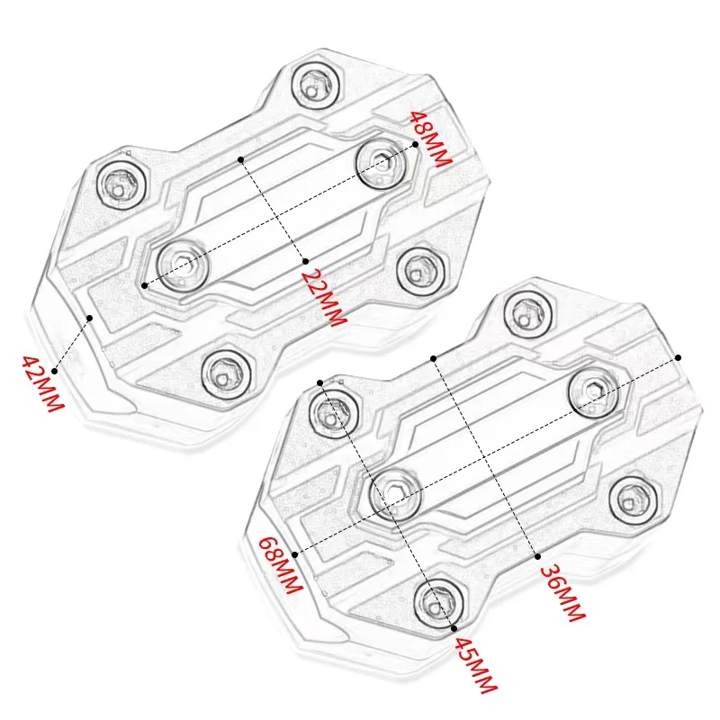 Motocicleta Anti-Colisão Bumper Decoração, Bumper Block, Bloco de Acessórios do Motor, Honda Tranpalp 700, 600, 650, Monster 700, XLV - Imagem 2