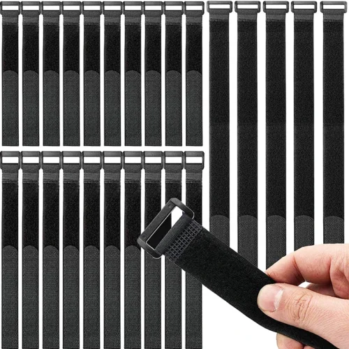 10 pçs náilon fivela reversa gancho e laço cinta reutilizável laços de cabo correias para fio organizador prendedor fita 20/30/40cm