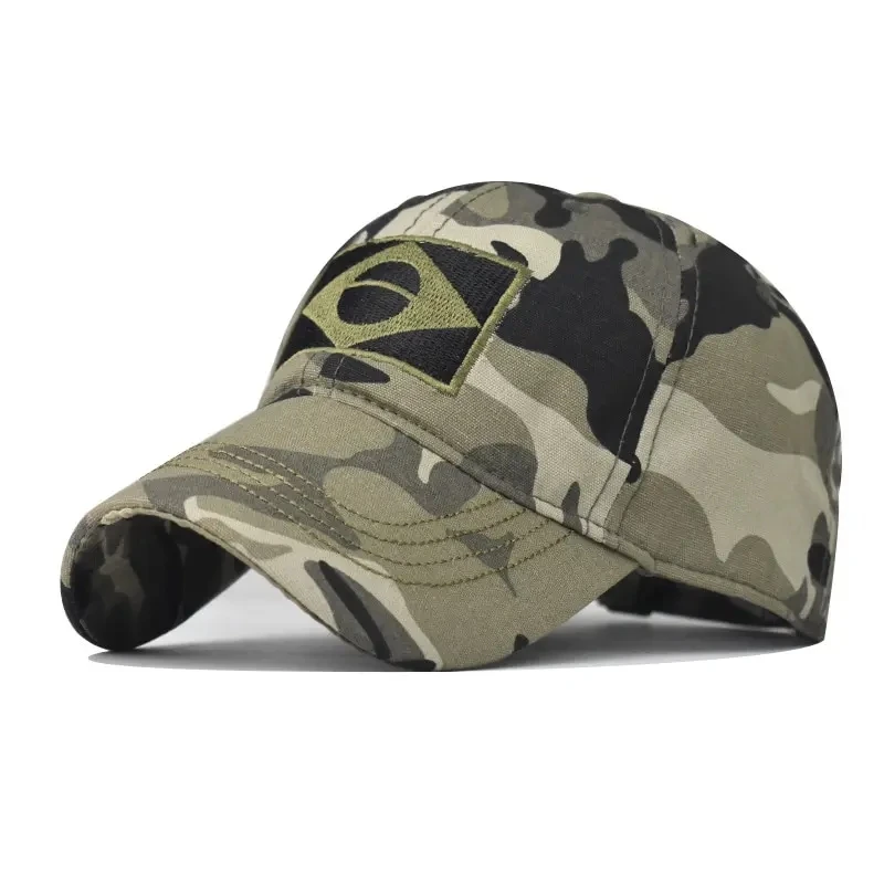 Boné de beisebol masculino camuflado para esportes ao ar livre, médio e jovem, chapéu casual de proteção solar, chapéu brasileiro - Imagem 8