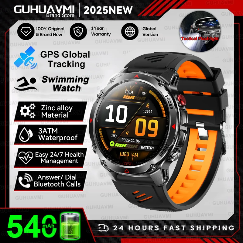 Novo Smartwatch Esportivo Profissional com GPS para Atividades ao Ar Livre (Ciclismo, Corrida, Natação), Bússola, Altímetro, Resistência à Água 3ATM, Pulseira Esportiva Masculina - Lançamento 2025 - Imagem 26