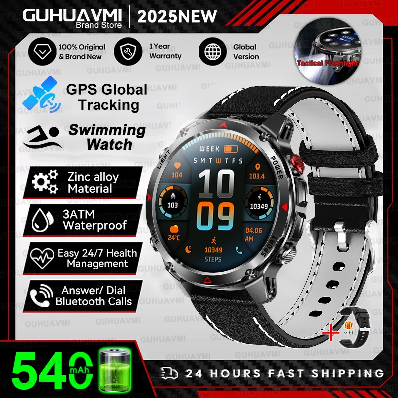 Novo Smartwatch Esportivo Profissional com GPS para Atividades ao Ar Livre (Ciclismo, Corrida, Natação), Bússola, Altímetro, Resistência à Água 3ATM, Pulseira Esportiva Masculina - Lançamento 2025 - Imagem 24