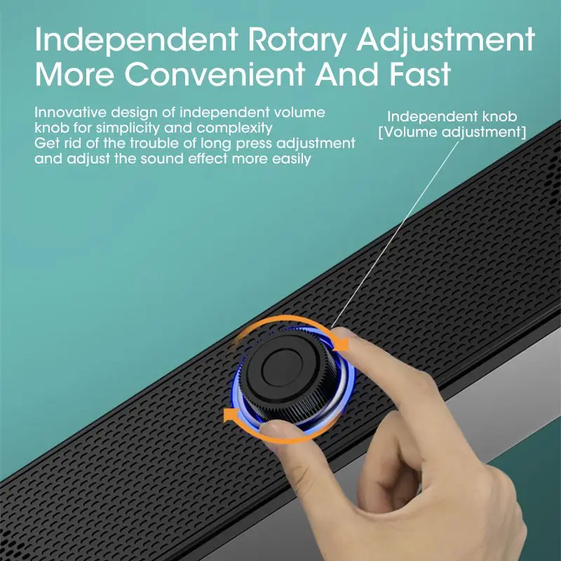 Alto-falantes de computador bluetooth com fio barra de som surround estéreo subwoofer soundbar para desktop portátil pc mini sistema de cinema em casa - Imagem 5