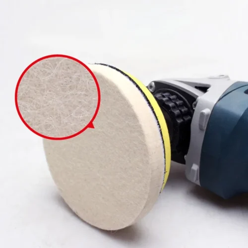 Almofadas de polimento almofada de polimento de feltro de lã 75mm 100mm 125mm 150mm 180mm roda para vidro aço inoxidável polonês reparação scratche