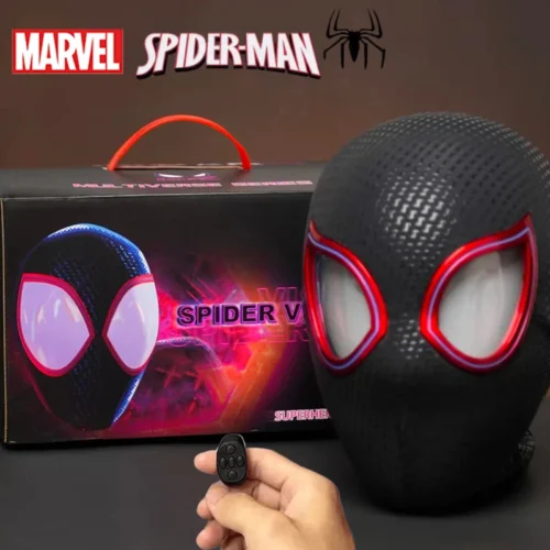 Marvel rímel milhas spiderman chapelaria cosplay olhos em movimento máscara eletrônica homem aranha 1:1 brinquedos de controle remoto para adultos presente