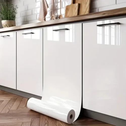 Filme de pérola de pvc à prova d'água, papel de parede autoadesivo para quarto, preto/branco, guarda-roupa, cozinha, pasta de alto brilho, móveis, adesivos de parede