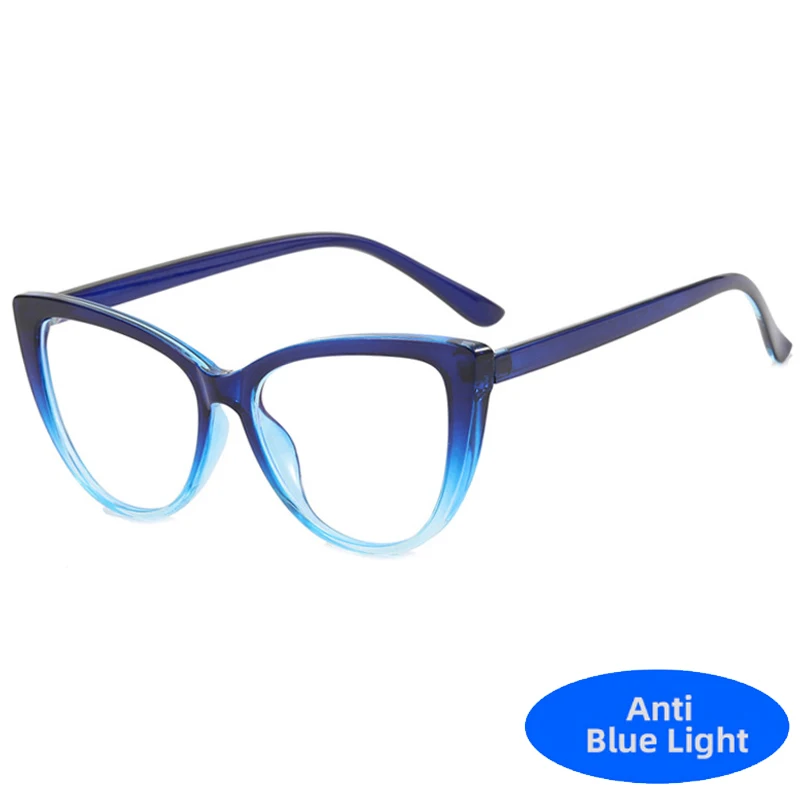 Retro óculos de olho de gato das mulheres dos homens na moda design de marca de luxo óculos ópticos anti-luz azul computador proteção para os olhos - Imagem 11
