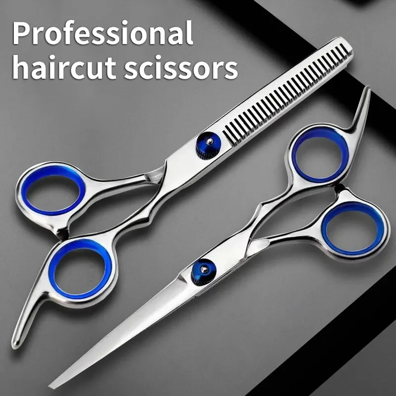 Aço inoxidável profissional cabeleireiro tesoura, corte e desbaste, Barber Shear, Casa e Salão