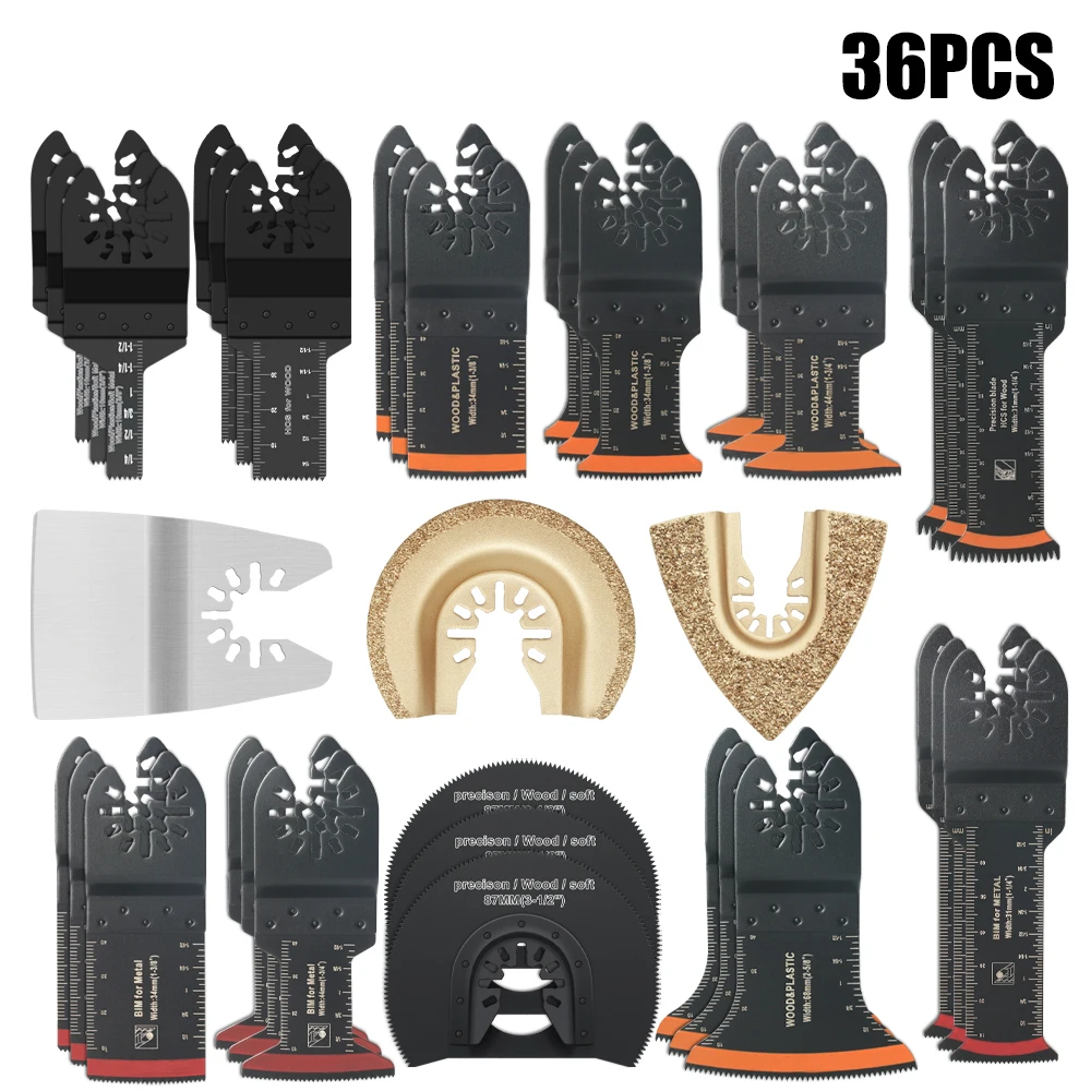 Kit de lâmina de serra oscilante de carboneto de dente japonês 10-39 peças lâminas multiferramenta oscilantes de borda de arco corte preciso para madeira pvc ferro - Imagem 14