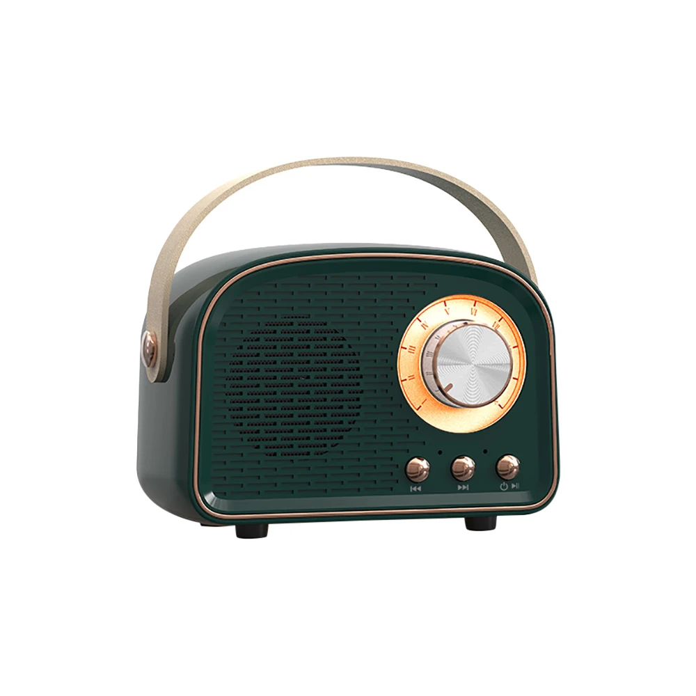 Alto-falante retro compatível com bluetooth, mini alto-falante bonito com rádio fm, alto-falante sem fio com leitor de música tws estéreo de alta fidelidade tf usb - Imagem 5