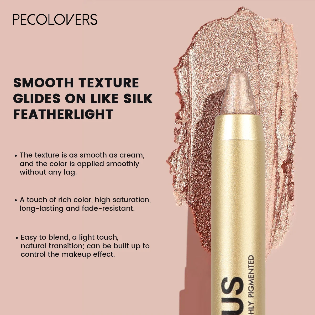 1 unidade de deslumbrantes bastões de sombra para olhos multicoloridos - Longa duração, à prova d'água, fáceis de aplicar, resistentes a borrões, com acabamento perolado brilhante. - Imagem 5