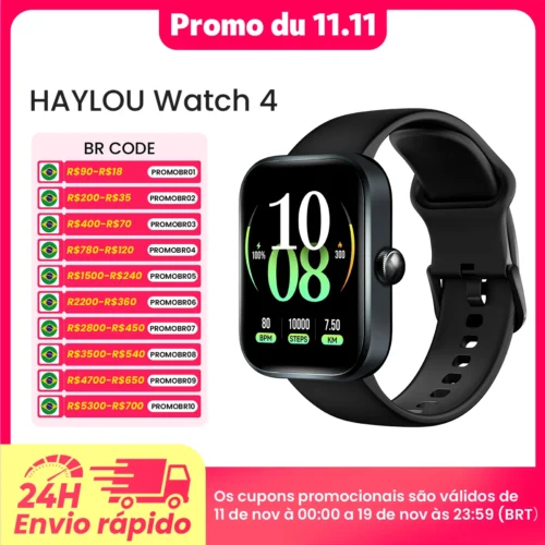 HAYLOU Watch 4 GPS Smartwatch 1.93'' HD Display Bluetooth Phone Call Health Monitoring IP68 Waterproof Smart Sport Watch