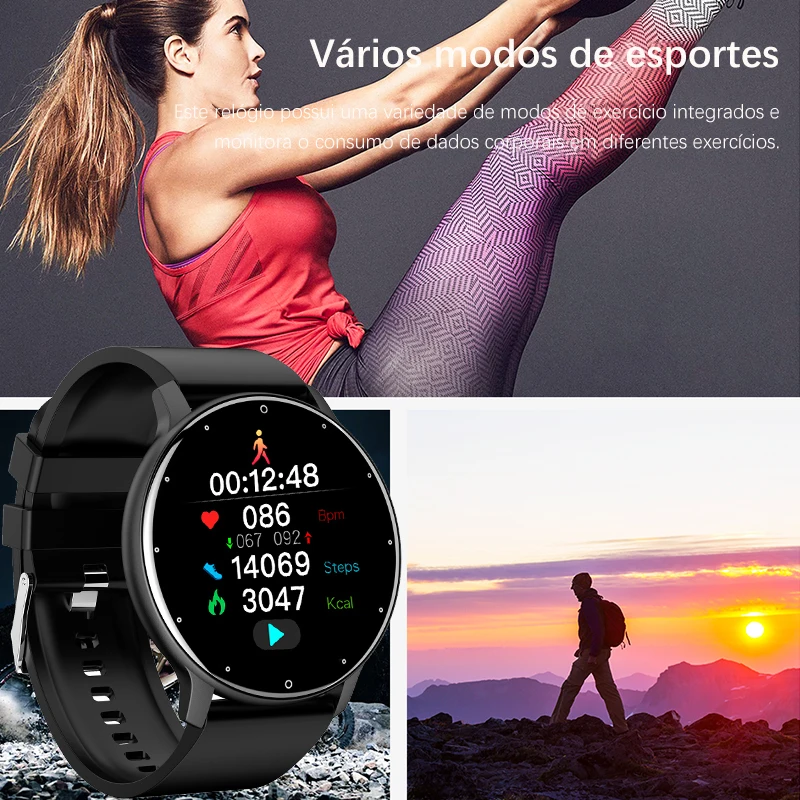 LIGE 2025 Novo Smartwatch Masculino com Tela Sensível ao Toque, Ideal para Esportes e Fitness, Resistente à Água IP67, Bluetooth, Compatível com Android e iOS + Caixa - Imagem 5